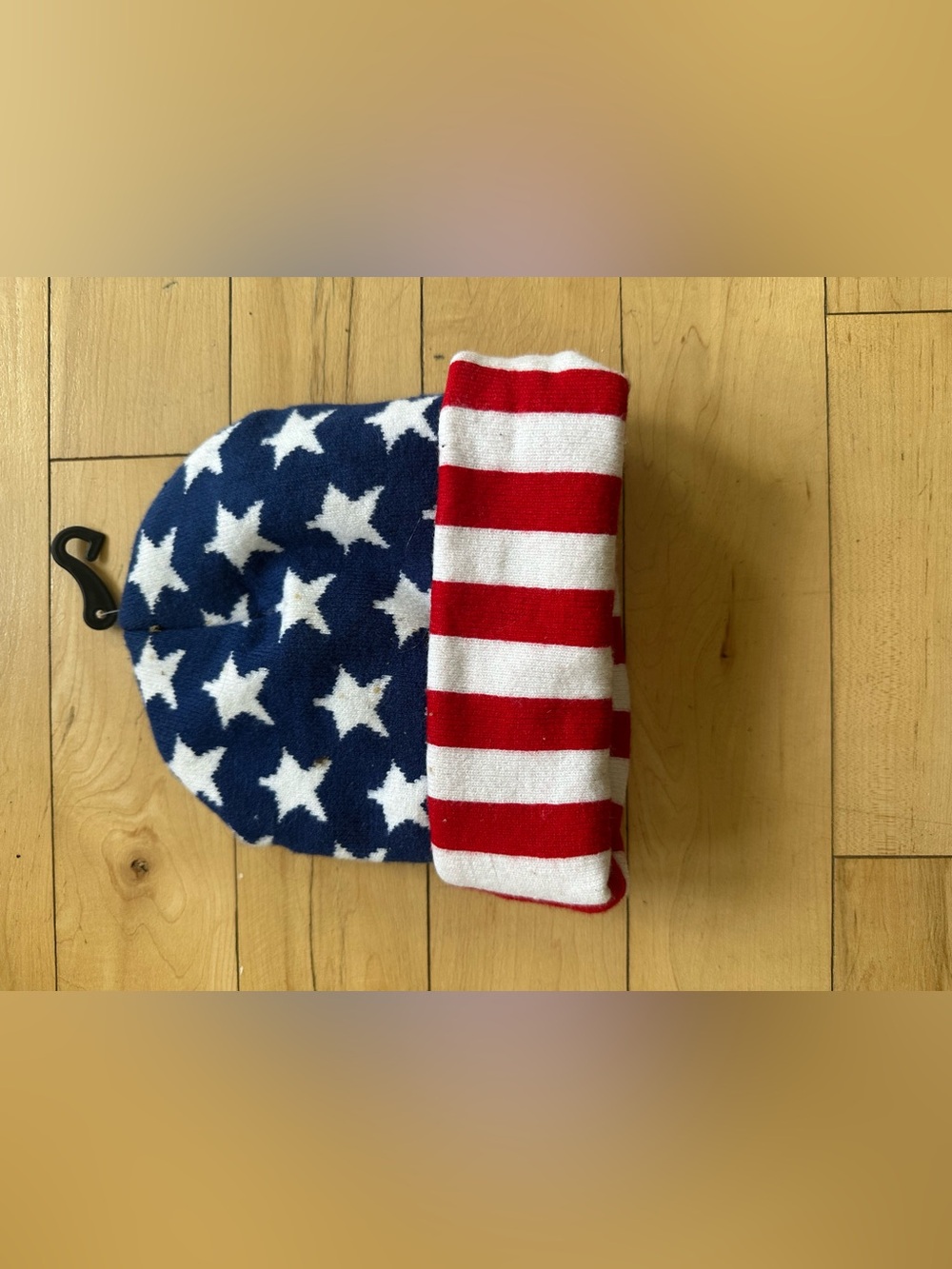 American Flag Pattern Knit Scarf - Red, White & Blue
